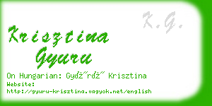 krisztina gyuru business card